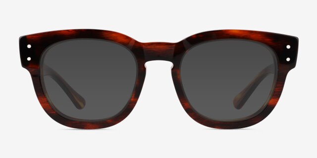Ray-Ban RB0298V Mega Hawkeye Striped Tortoise AcetateEyeglass Frames from EyeBuyDirect, with Tinted Lenses