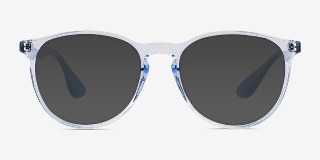 Ray-Ban RB7046 Transparent Light Blue PlasticEyeglass Frames from EyeBuyDirect, with Tinted Lenses