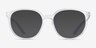 Oakley Bmng Polished Clear PlasticEyeglass Frames from EyeBuyDirect, with Tinted Lenses