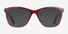 Oakley Alias Transparent Red PlasticEyeglass Frames from EyeBuyDirect, with Tinted Lenses