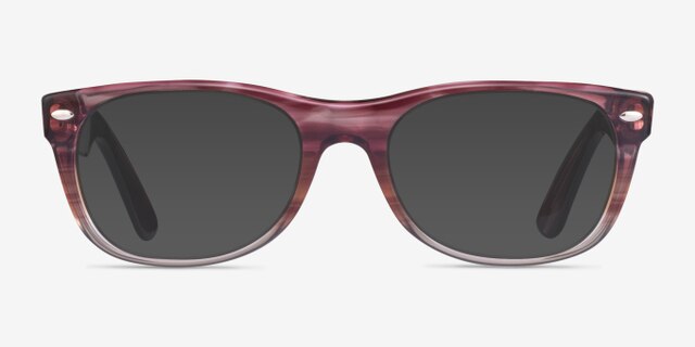 Ray-Ban RB5184 Wayfarer Clear Striped Purple AcetateEyeglass Frames from EyeBuyDirect, with Tinted Lenses