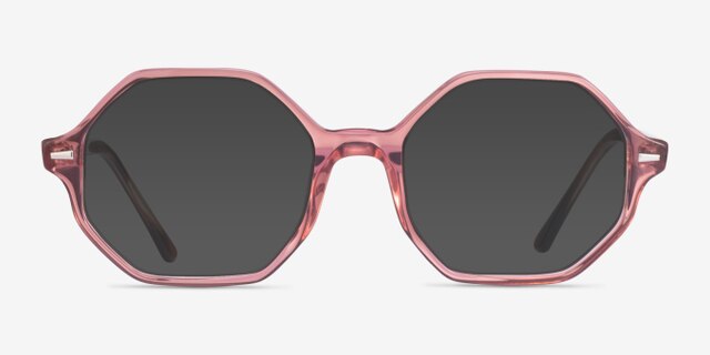 Ray-Ban RB5472 Britt Transparent Pink AcetateEyeglass Frames from EyeBuyDirect, with Tinted Lenses