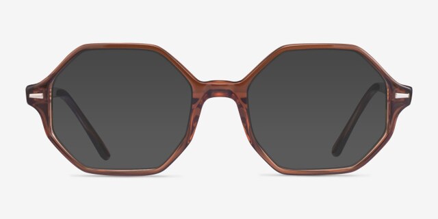 Ray-Ban RB5472 Britt Transparent Brown AcetateEyeglass Frames from EyeBuyDirect, with Tinted Lenses