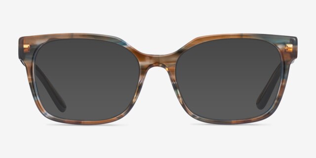 Vogue Eyewear VO5358 Striped Brown Blue AcetateEyeglass Frames from EyeBuyDirect, with Tinted Lenses