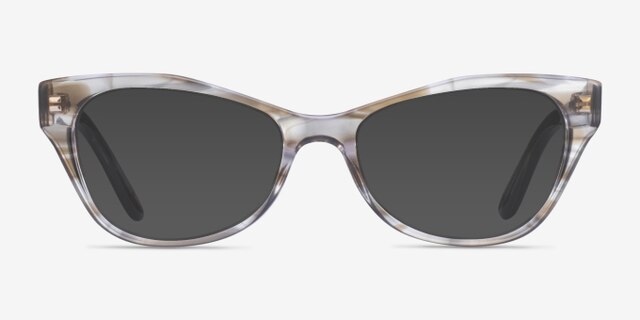 Vogue Eyewear VO5359 Striped Gray AcetateEyeglass Frames from EyeBuyDirect, with Tinted Lenses