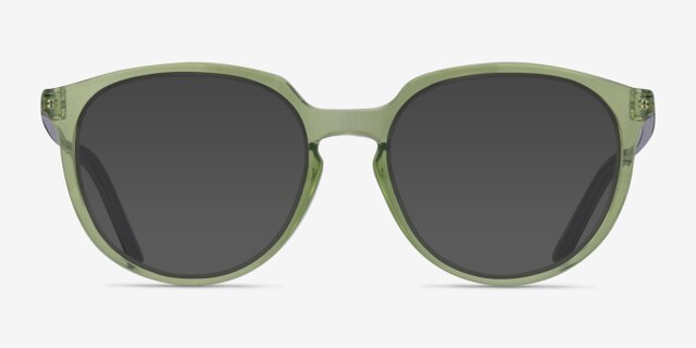 Oakley Bmng Clear Green PlasticEyeglass Frames from EyeBuyDirect, with Tinted Lenses