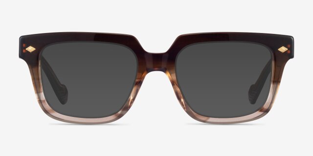 Vogue Eyewear VO5403 Striped Brown AcetateEyeglass Frames from EyeBuyDirect, with Tinted Lenses