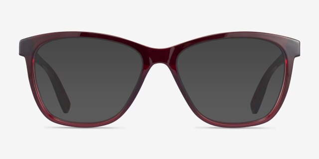 Oakley Alias Clear Red PlasticEyeglass Frames from EyeBuyDirect, with Tinted Lenses