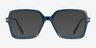 Oakley Sharp Line Clear Blue PlasticEyeglass Frames from EyeBuyDirect, with Tinted Lenses
