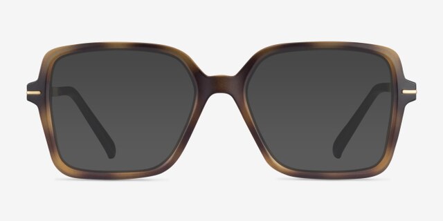 Oakley Sharp Line Matte Tortoise PlasticEyeglass Frames from EyeBuyDirect, with Tinted Lenses