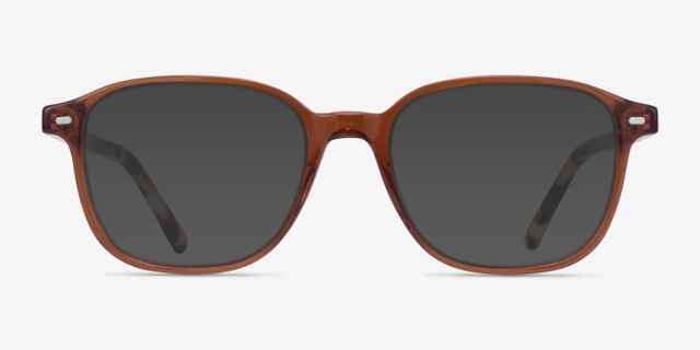 Ray-Ban RB5393 Leonard Clear Brown AcetateEyeglass Frames from EyeBuyDirect, with Tinted Lenses