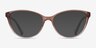 Armani Exchange AX3053 Gradient Transparent Brown PlasticEyeglass Frames from EyeBuyDirect, with Tinted Lenses