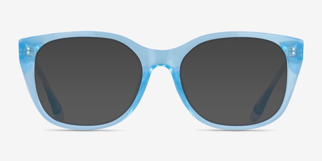 Armani Exchange AX3099U Shiny Transparent Blue Eco-friendlyEyeglass Frames from EyeBuyDirect, with Tinted Lenses