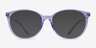 Armani Exchange AX3109 Shiny Transparent Purple Eco-friendlyEyeglass Frames from EyeBuyDirect, with Tinted Lenses