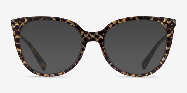 Coach HC6125 Spotty Tortoise AcetateEyeglass Frames from EyeBuyDirect, with Tinted Lenses