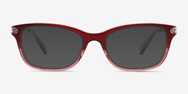 Coach HC6142 Burgundy Glitter Gradient AcetateEyeglass Frames from EyeBuyDirect, with Tinted Lenses