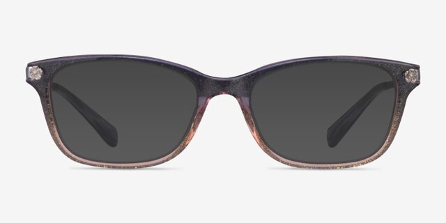 Coach HC6142 Purple Glitter Gradient AcetateEyeglass Frames from EyeBuyDirect, with Tinted Lenses