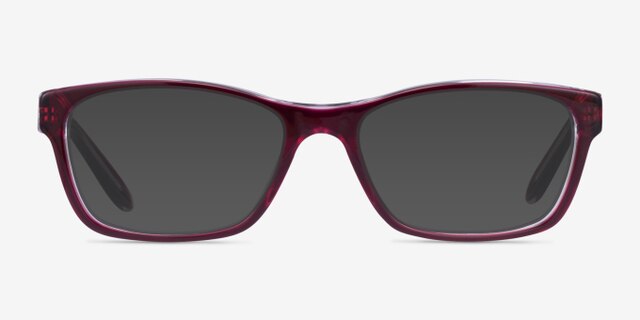 Ralph RA7039 Shiny Red On Crystal AcetateEyeglass Frames from EyeBuyDirect, with Tinted Lenses