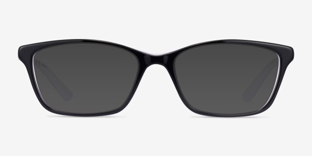 Ralph RA7044 Black On White AcétateMontures de lunettes de vue d'EyeBuyDirect, Avec des Verres Teintés