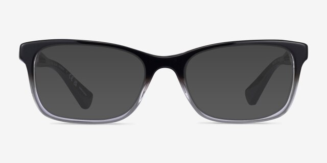 Ralph RA7069 Shiny Gradient Black AcetateEyeglass Frames from EyeBuyDirect, with Tinted Lenses