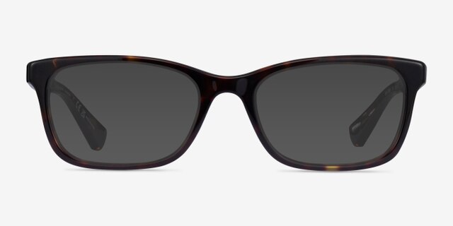 Ralph RA7069 Shiny Dark Tortoise AcetateEyeglass Frames from EyeBuyDirect, with Tinted Lenses