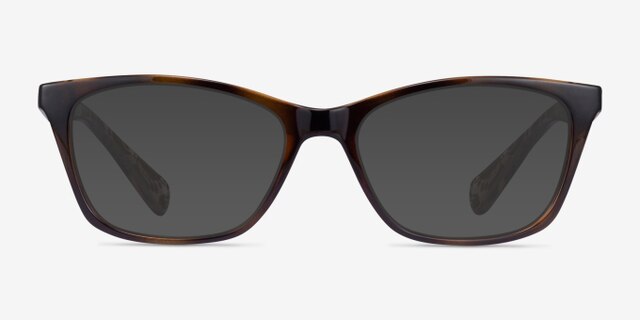 Ralph RA7071 Shiny Brown Tortoise PlasticEyeglass Frames from EyeBuyDirect, with Tinted Lenses