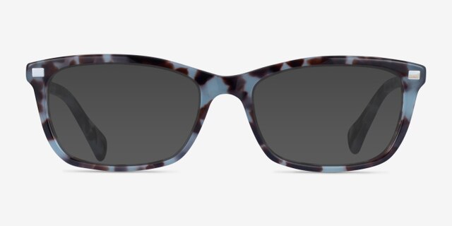 Ralph RA7089 Shiny Blue Tortoise AcetateEyeglass Frames from EyeBuyDirect, with Tinted Lenses