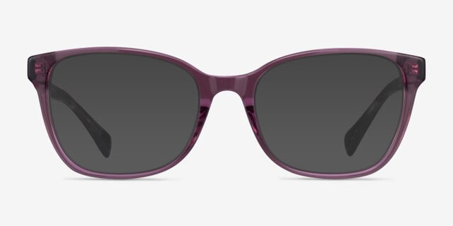 Ralph RA7137U Shiny Transparent Purple AcétateMontures de lunettes de vue d'EyeBuyDirect, Avec des Verres Teintés