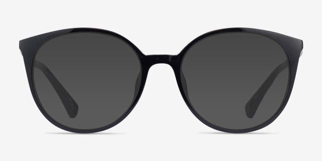 Ralph RA7145U Shiny Black PlasticEyeglass Frames from EyeBuyDirect, with Tinted Lenses