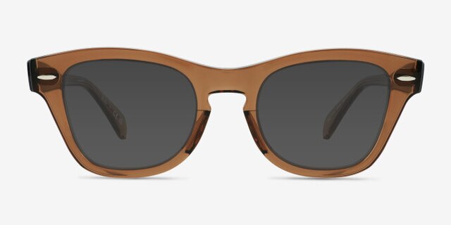 Ray-Ban RB0707V Transparent Brown PlasticEyeglass Frames from EyeBuyDirect, with Tinted Lenses