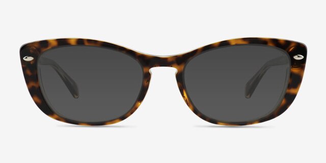 Ray-Ban RB5366 Dark Tortoise AcetateEyeglass Frames from EyeBuyDirect, with Tinted Lenses