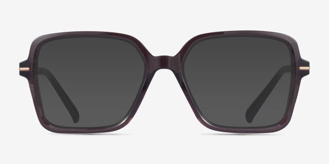 Oakley Sharp Line Polished Amethyst PlasticEyeglass Frames from EyeBuyDirect, with Tinted Lenses
