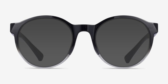 Oakley Spindrift Rx Polished Black Fade PlasticEyeglass Frames from EyeBuyDirect, with Tinted Lenses