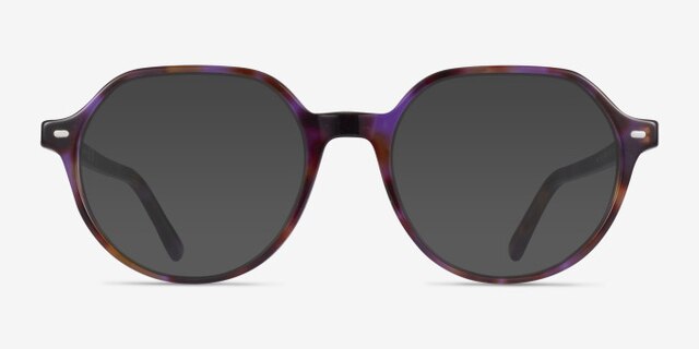 Ray-Ban RB5395 Thalia Purple Tortoise AcetateEyeglass Frames from EyeBuyDirect, with Tinted Lenses