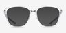 Oakley Slender Transparent PlastiqueMontures de lunettes de vue d'EyeBuyDirect, Avec des Verres Teintés