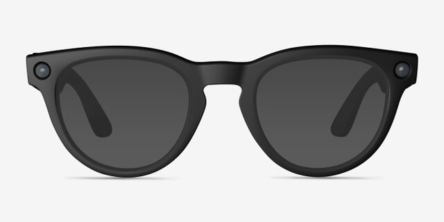 Ray-Ban Meta Headliner Satin Black Plastic from EyeBuyDirect, with Tinted Lenses