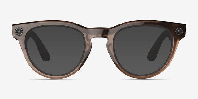 Ray-Ban Meta Headliner Shiny Warm Stone Plastic from EyeBuyDirect, with Tinted Lenses