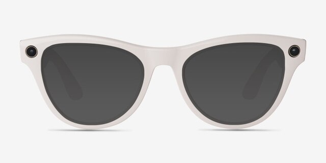 Ray-Ban Meta Skyler Shiny Chalky Gray Plastic from EyeBuyDirect, with Tinted Lenses