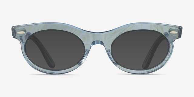 Ray-Ban RB2242V Photo Waves Azure PlasticEyeglass Frames from EyeBuyDirect, with Tinted Lenses