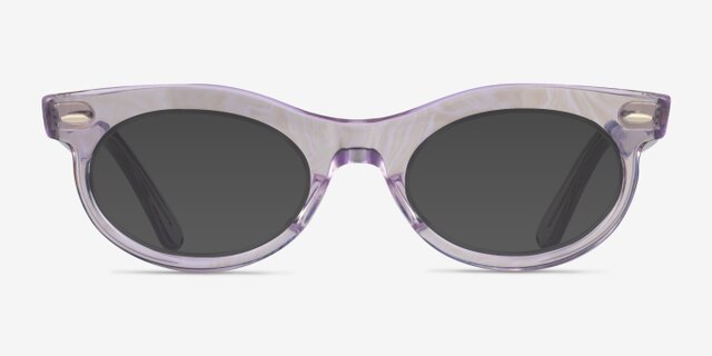 Ray-Ban RB2242V Photo Waves Purple PlastiqueMontures de lunettes de vue d'EyeBuyDirect, Avec des Verres Teintés