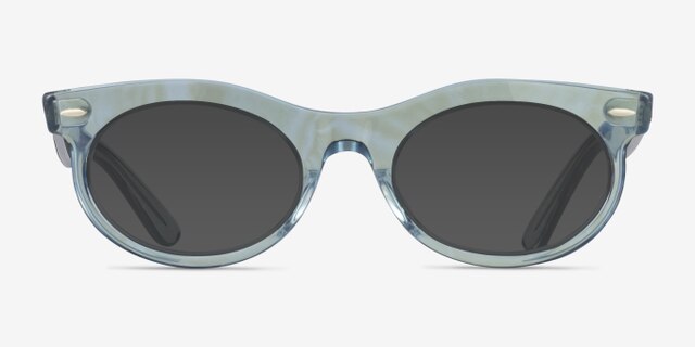 Ray-Ban RB2242VF Photo Waves Azure AcétateMontures de lunettes de vue d'EyeBuyDirect, Avec des Verres Teintés