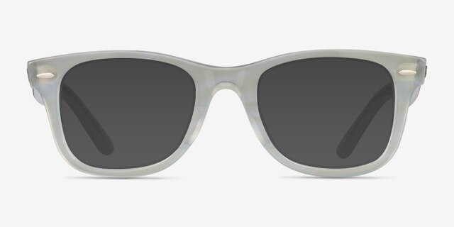 Ray-Ban RB4340V Wayfarer Photo Striped Light Blue PlasticEyeglass Frames from EyeBuyDirect, with Tinted Lenses