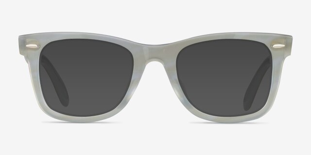 Ray-Ban RB5121F Photo Striped Light Blue AcétateMontures de lunettes de vue d'EyeBuyDirect, Avec des Verres Teintés