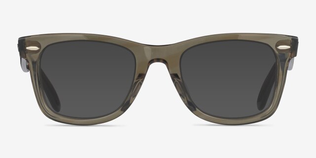 Ray-Ban RB5121F Photo Striped Gray AcetateEyeglass Frames from EyeBuyDirect, with Tinted Lenses