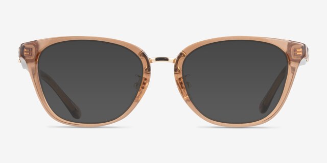 Coach HC6272F Transparent Brown Acetate-metalMontures de lunettes de vue d'EyeBuyDirect, Avec des Verres Teintés