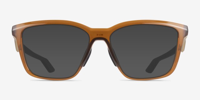 Oakley Enigma Mass Transparent Dark Amber MétalMontures de lunettes de vue d'EyeBuyDirect, Avec des Verres Teintés