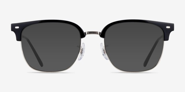 Ray-Ban RB7216 New Clubmaster Black Silver PlasticEyeglass Frames from EyeBuyDirect, with Tinted Lenses
