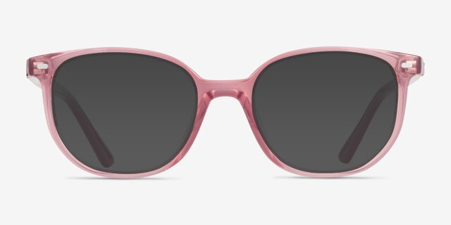 Ray-Ban Junior Ellot Transparent Pink PlasticEyeglass Frames from EyeBuyDirect, with Tinted Lenses