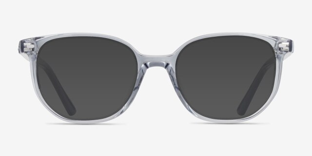 Ray-Ban Junior Ellot Transparent Gray PlasticEyeglass Frames from EyeBuyDirect, with Tinted Lenses