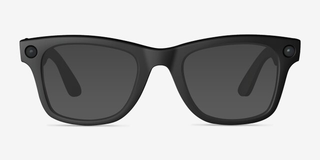Ray-Ban Meta Wayfarer (Gen 2) Shiny Black Plastic from EyeBuyDirect, with Tinted Lenses